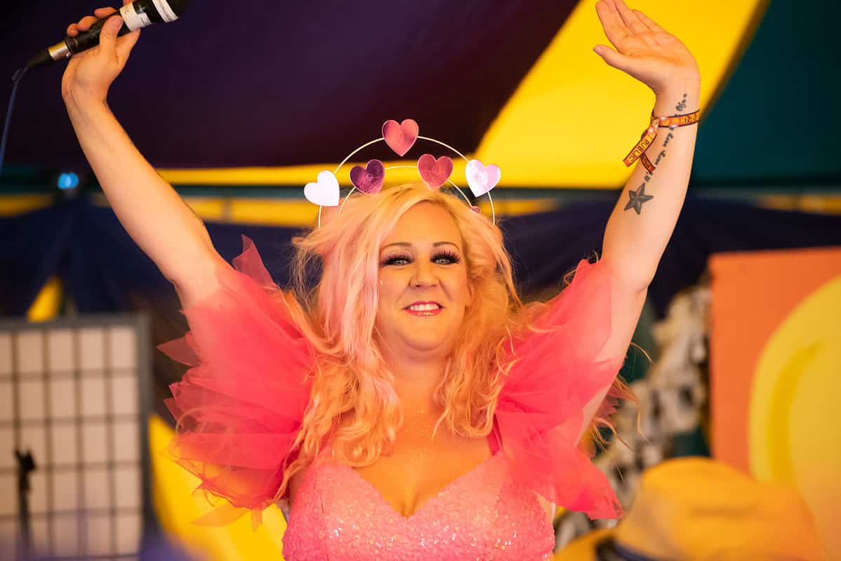 Harlequin Fayre performer