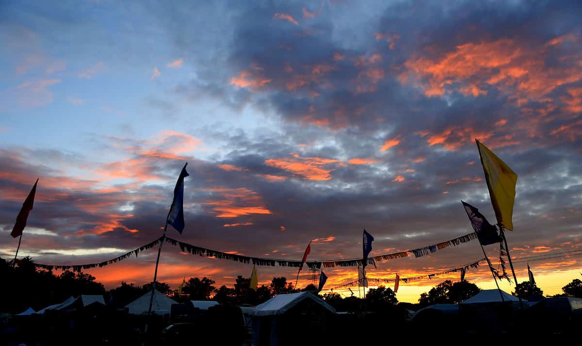 Harlequin Fayre dusk sky